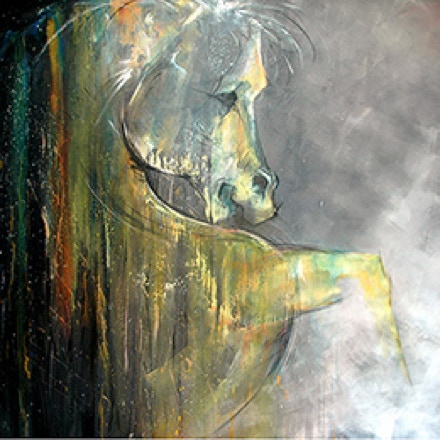 "Fière allure" - Peinture de cheval - Acrylique sur toile