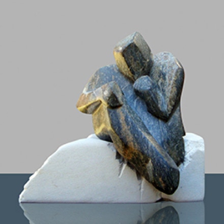 PENSIF - Sculpture en pierre de saintonge et stéatite