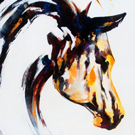"Présumido" - Peinture de cheval 